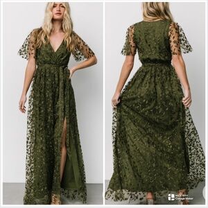 Baltic Born Olive Green Maxi Dress